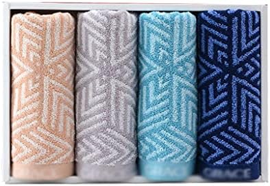 Uxzdx cujux quatro maços de algodão puro macio e confortável homens e mulheres adultos toalhas de lavagem facial doméstica