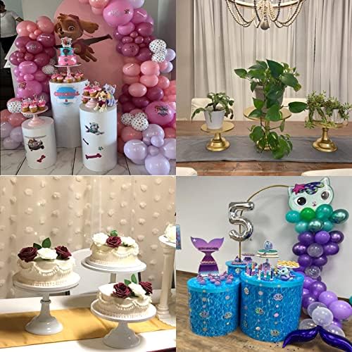 Stand de bolo de 3 peças, suporte de bolo com design durável e estável, barras de bolo alto para mesa de sobremesa, exibição perfeita para casamento, festa, aniversário, chá de bebê
