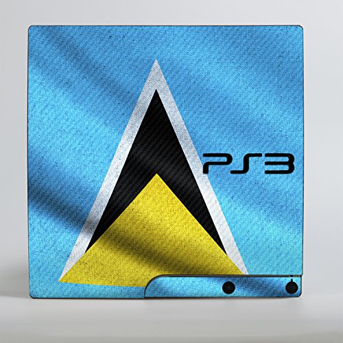 Sony PlayStation 3 Slim Design Skin Bandeira de São Lúcia adesivo de decalque para PlayStation 3 Slim
