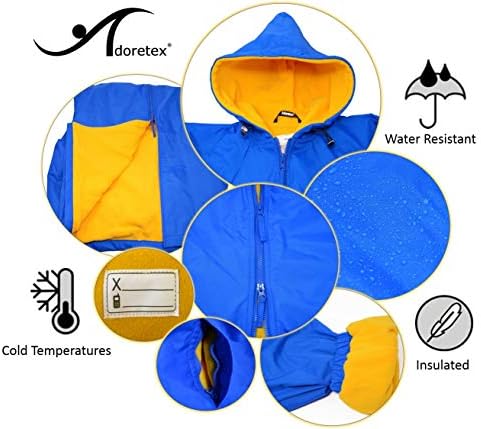 Adoretex unissex natação parka resistente a água de casaco quente esportes de natação parka para adultos e crianças-pk005-vermelho/preto-axl