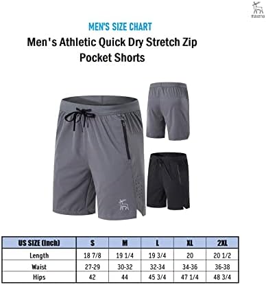 MAXERIA ATHLETIC Mens shorts Nylon Nylon Shorts de treino seco rápido Stretch Casual Sport Gym Shorts para homens