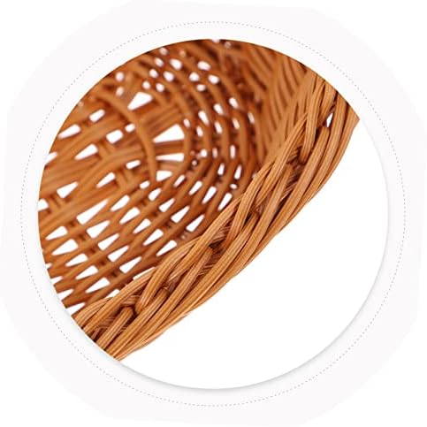 Cabilock 6 PCs Woven Basket Desk Topper Colaciones mexicano Cesto de cesta de presentes imitação cesto de vime cesto de pão cesta de cesta de cesta de cesta de cesta de cesto de festa serve a cesta de cesta oval