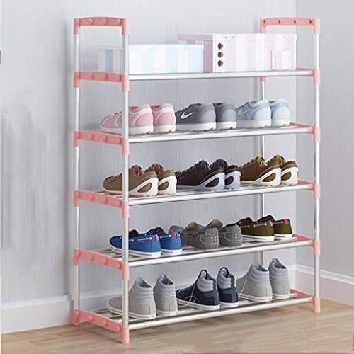 Organizador de armazenamento de calçados de metal de 6 camadas Aoof HODE HODE até 15 Pars Sapatos Organizador de entrada, corredor ou sala de estar