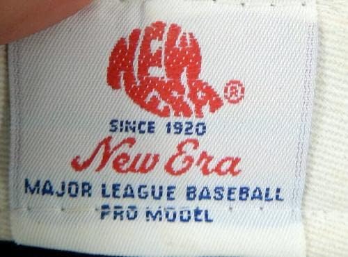 1989-93 Milwaukee Brewers Jamie Nogarro 31 Game Usado Blue Hat 7.375 DP22790 - Jogo usado MLB HATS MLB