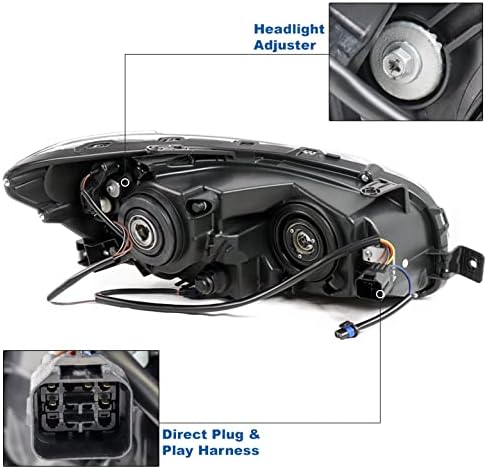 ZMAUTOPARTS HALOGH PROJEDOR FARECTRAMPS DE PROBLEMAS BLACK C/6.25 LED LED azul compatível com 2015-2020 Subaru WRX