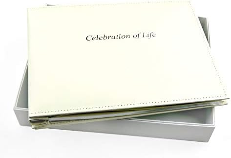 Livro de Convidados Funerários de Esposti Celebração da Vida - Formato da Página de Folhas Loose - Apresentação em caixa