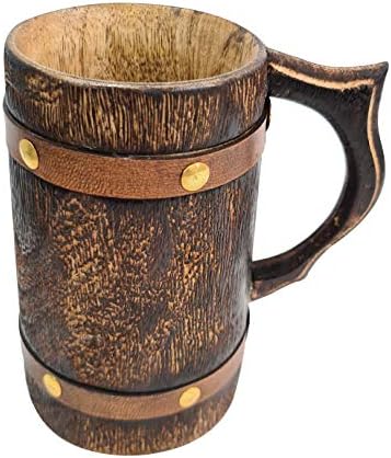 colecionibleblesbuy medieval retro retro tankard cerveja caneca natural de madeira natural de madeira artesanal presente de cerveja presente no presente