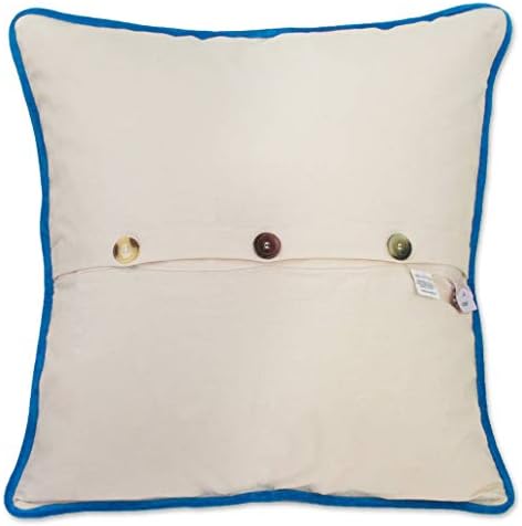 Catstudio turquesa da Flórida bordada Decorativa Pillow