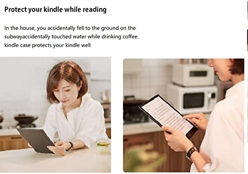 Caso do Wunm Studio para o Kindle 6 11ª geração, 2022 Lançamento, capa de couro leve e leve, nova capa inteligente com despertar/sono automático, e-reader, estética de arte verde