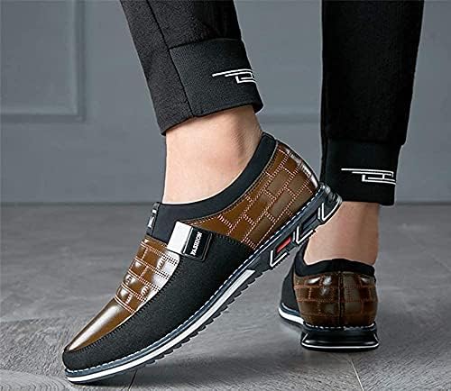 Sapatos casuais masculinos de couro de moça de moda com moda clássica Oxford Shoes Oxford Busksin Comfort Walking Office Office
