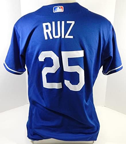 2020 LOS ANGELES DODGERS KEIBERT Ruiz 25 Jogo emitido POS Usado Blue Jersey P 4 - Jogo usada MLB Jerseys