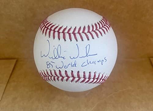 Willie Wilson Royals 85 Campeões Mundiais assinaram Auto M.L. Baseball Bas Authenticed