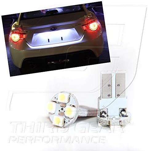 TGP T10 BRANCO 4 LED SMD Placa de placa Bulbos de lâmpadas 1995-2013 Compatível com Acura TL