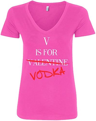 Threadrock Women's V é para camiseta Vodka V de Vodka Vodka