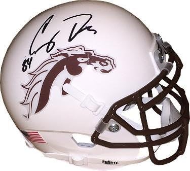 Corey Davis assinou o Western Michigan Broncos Schutt White Authentic Mini Capacete #84- JSA Holograma - Mini capacetes autografados da faculdade