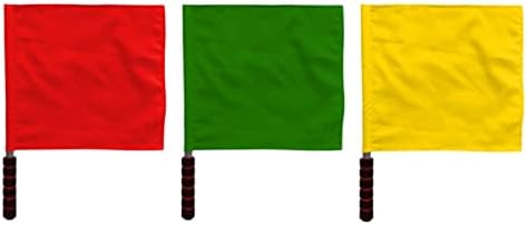 Bandeiras de Yarnow 15pcs Green Red Hand Flag de aço de aço Curso de esponja de aço Octando futebol de mão conduzindo o vôlei