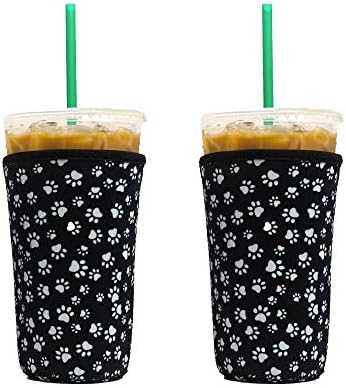 Baxendale e as mangas isolantes de neoprene reutilizáveis ​​para café gelado de tamanho grande e xícaras de bebidas frias