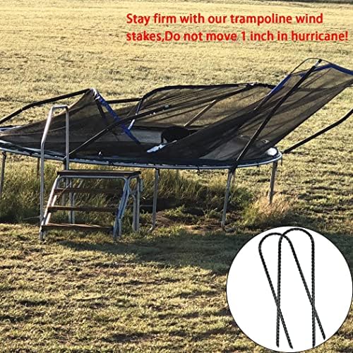 24 PCs Trampolines Stakes Atenção de vento 10 polegadas Uty de serviço pesado U A âncora de segurança de segurança de segurança para a aço galvanizado para tendas de acampamento e decorações de jardim