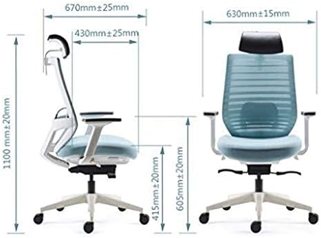Cadeira de escritório scdbgy ygqbgy - cadeira de mesa de escritório ergonômica com apoio de braço ajustável, suporte lombar,
