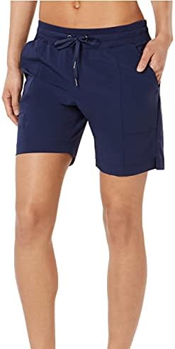 Ideologia feminina dri-fit 7 tecido casual short ativo shorts azul marinho x-small