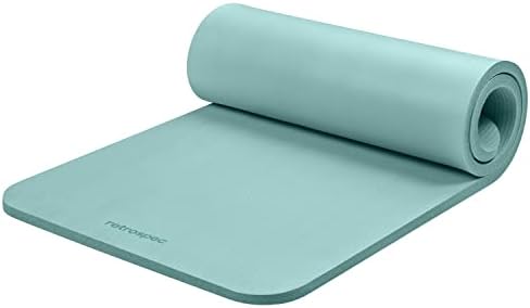 Retapec Solana Yoga Mat 1 de espessura com alça de nylon para homens e mulheres - tapete de exercício não deslizante para ioga em