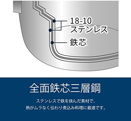 Miyazaki Seisakusho OJ-33 Objet de duas mãos, mini, 6,3 polegadas, feita no Japão, compatível com indução, leve