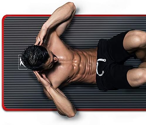 Ioga tapete extra grosso de 10 mm, durável portátil sólido mole fitness tapete, tapete de exercício não deslizante para homens