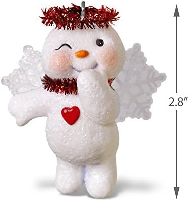 Hallmark 1299QGO1963 Boneca de neve de anjo fofo enfeites de natal