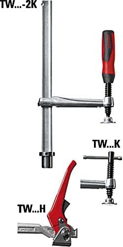Bessey Tw16-20-10-2k elemento de fixação TW16 para tabelas de soldagem 7.87in/3.94in, prata/vermelho