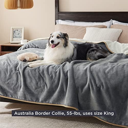 Colote à prova d'água para cama - Sherpa Fleece impermeável cobertores para cães grandes para cães grandes, cobertores de estimação