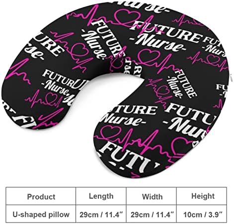 Future Nurse Travel Travel Neck Pillow U Shape para o apoio de espuma de memória de suporte da cabeça e pesco