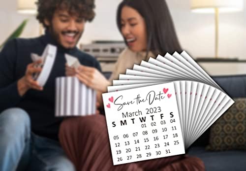 Cartões de calendário da proposta de dama de honra - Pink Heart Save the Date Wedding Invite Cards - Cartões de calendário