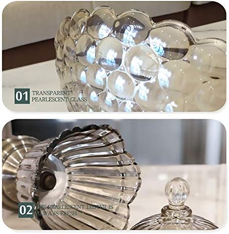 Tigela de vidro europeia tigela de frutas de cinzas jarra de cristal clássico ornamentos de placa de frutas casas sala