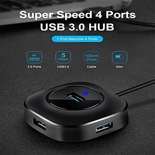 N/A Hub USB Hub USB 3.0 Adaptador de divisor múltiplo USB 4 Velocidade da porta Mini Múltiplo 3 HAB USB3.0 Porta de hub