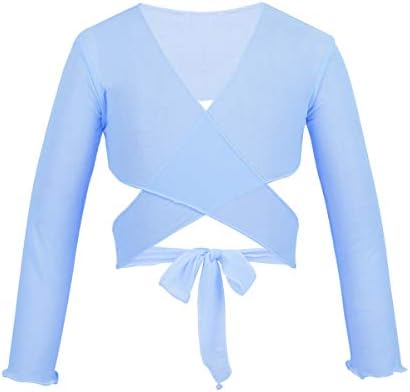 Venjoe Girls Ballet Dance Wrap Top Bolero Holero Cardigan for Kids Ginástica Casa de Casaco Letardado Costume Ballerina