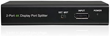 IOGEAR 2-PORT DisplayPort 1.2 Cinema 4K Splitter & Multi-Monitor MST Hub With Cables Kit