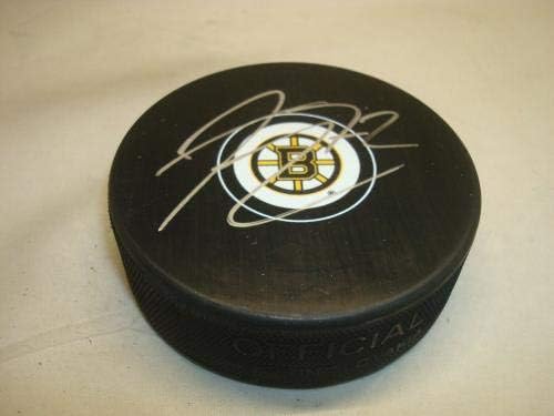 Frank Vatrano assinou o Boston Bruins Hockey Puck autografado 1C - Pucks autografados da NHL