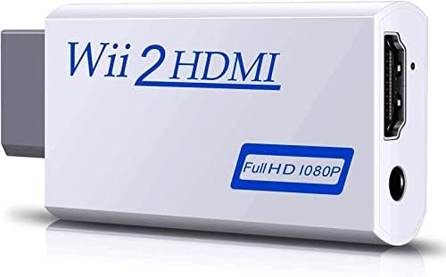 Vienon Wii para HDMI Converter, adaptador Wii HDMI com Jack de áudio de 3,5 mm e saída HDMI 1080p Full HD Compatível com Wii,