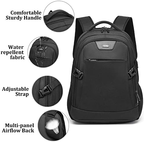 Mochila de laptop de trabalho de viagem com porta de carregamento de carregamento USB se encaixa em 15.6/15/14/13 polegadas