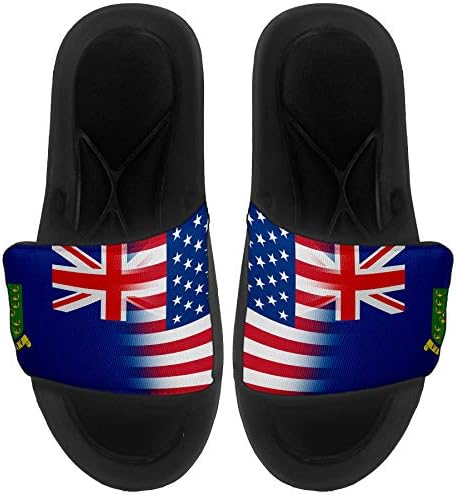 Sandálias/slides Slide -on -Slide para homens, mulheres e jovens - bandeira das Ilhas Virgens, Ilhas Virgens, bandeira dos EUA
