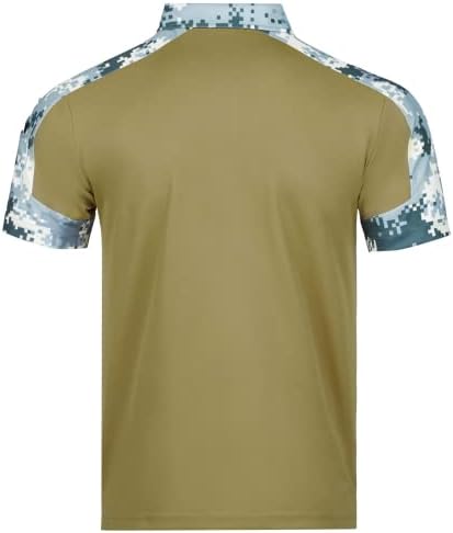 Camisas táticas de Zity para homens camisas de golfe militares de manga curta com colares de camiseta do exército