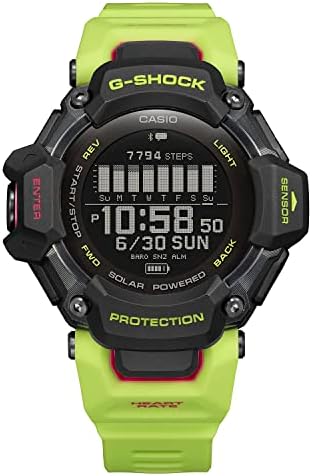 Casio Men's G-Shock Move GBD-H2000 Série, Multisport, GPS + Ratimento da Frequência Cardíaca, Watch Solar Assisted Watch de quartzo
