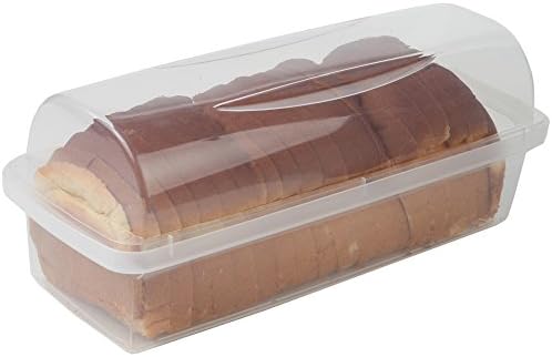 Caixa de pão de plástico transparente home-x
