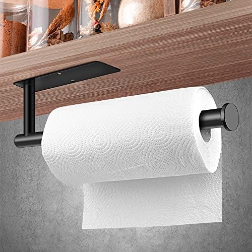 Montagem de parede do suporte do toalheiro de papel, adesivo ou perfuração sob cozinha do armário, rolagem de toalha de papel de aço inoxidável, cabide de toalha para banheiro