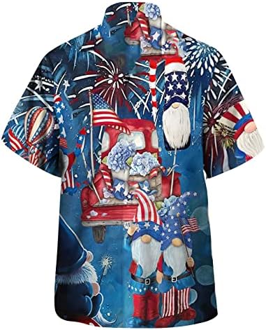 BMISEGM Mens camisas de treino masculino SMERNO DA INDEPENDÊNCIA DIA DIA DIA FASE FATA CASUAL PRAIA DRESS