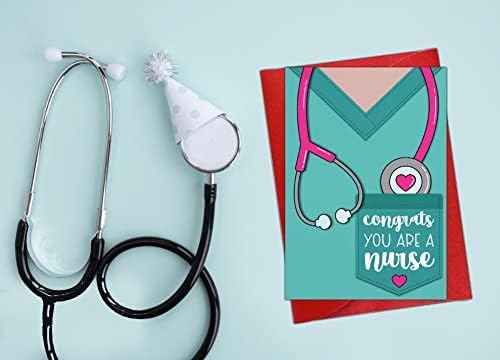 D4DREAM NUSTURA Cartão de graduação Cartão de apreciação de enfermagem para a escola de enfermagem Graduação 4 x 6 Cartão