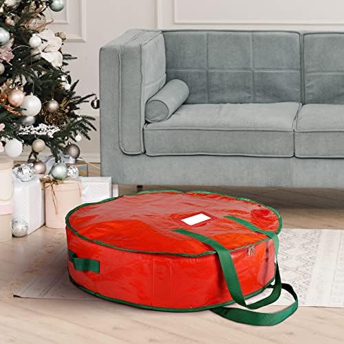 Joy Spot! Bolsa de armazenamento em árvore rolante de Natal e sacos de armazenamento de grinaldas, conjunto de 2, cabe