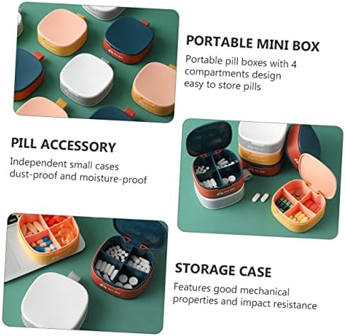Bestonzon 3pcs Travel Pillbox Caixa de comprimido de comprimido portátil Caixa de vedação portátil Caixa de armazenamento