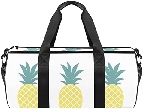 Mamacool Frutas exóticas Pineapples Duffel ombro de transporte de bolsa de lona de lona para ginástica para a dança de ginástica