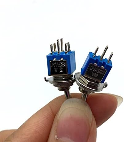 Interruptores industriais 2pcs interruptores de 6 mm Miniature Toggle switch único pólo duplo mini tampa de tampa a partir